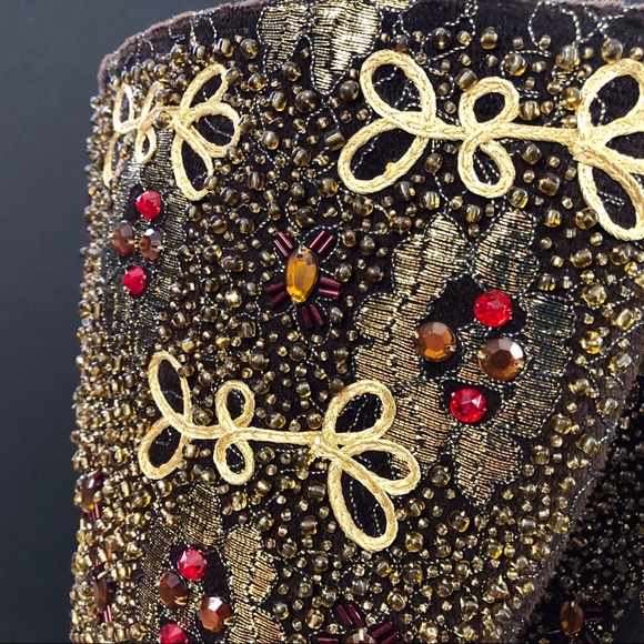 Vintage Colin Stuart Embroidered Beaded Boots - Picture 7 of 10